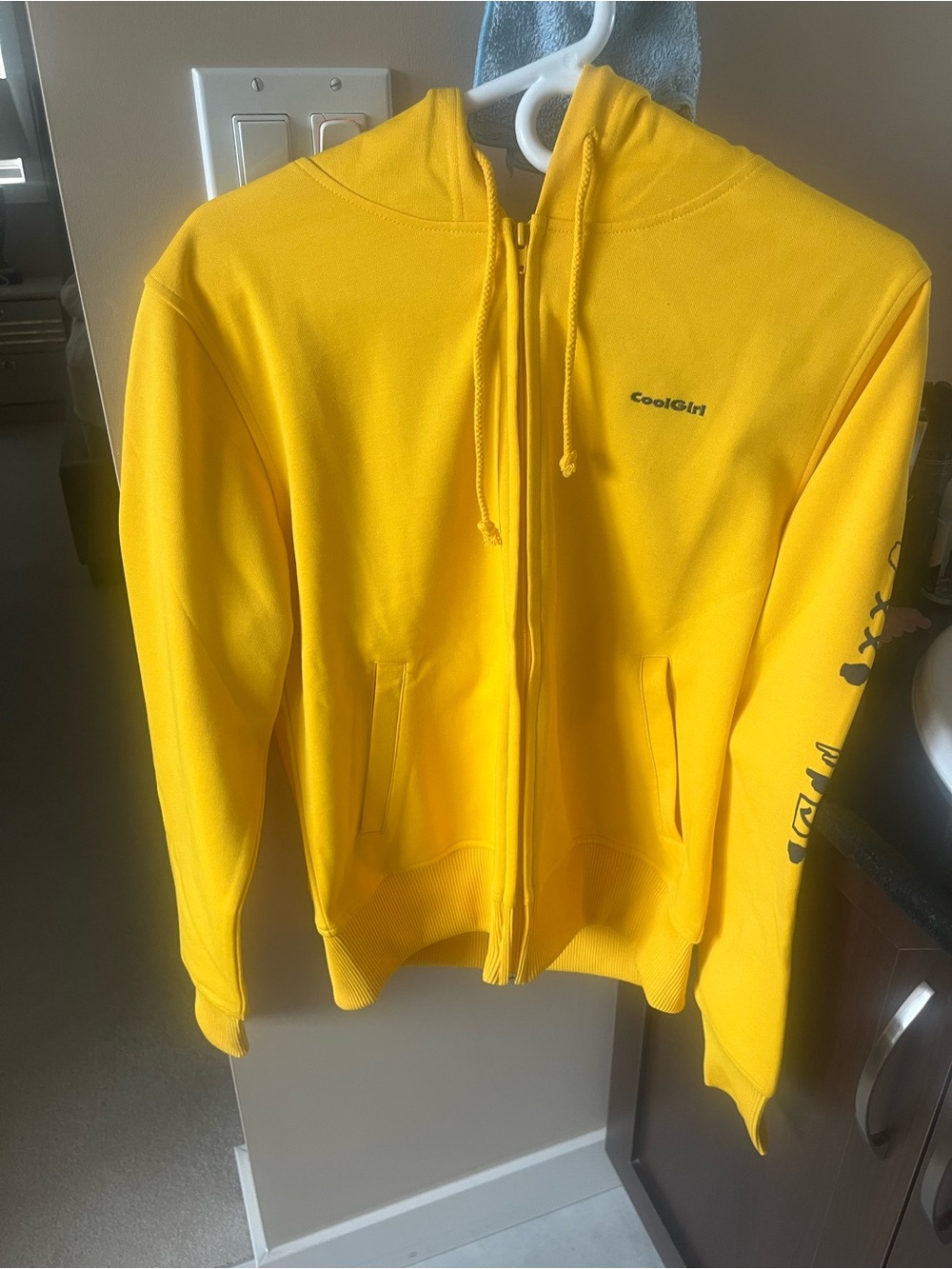 Women’s Yellow Zip-Up Hoodie Jacket